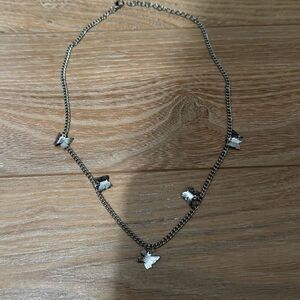 Silver butterfly chain necklace